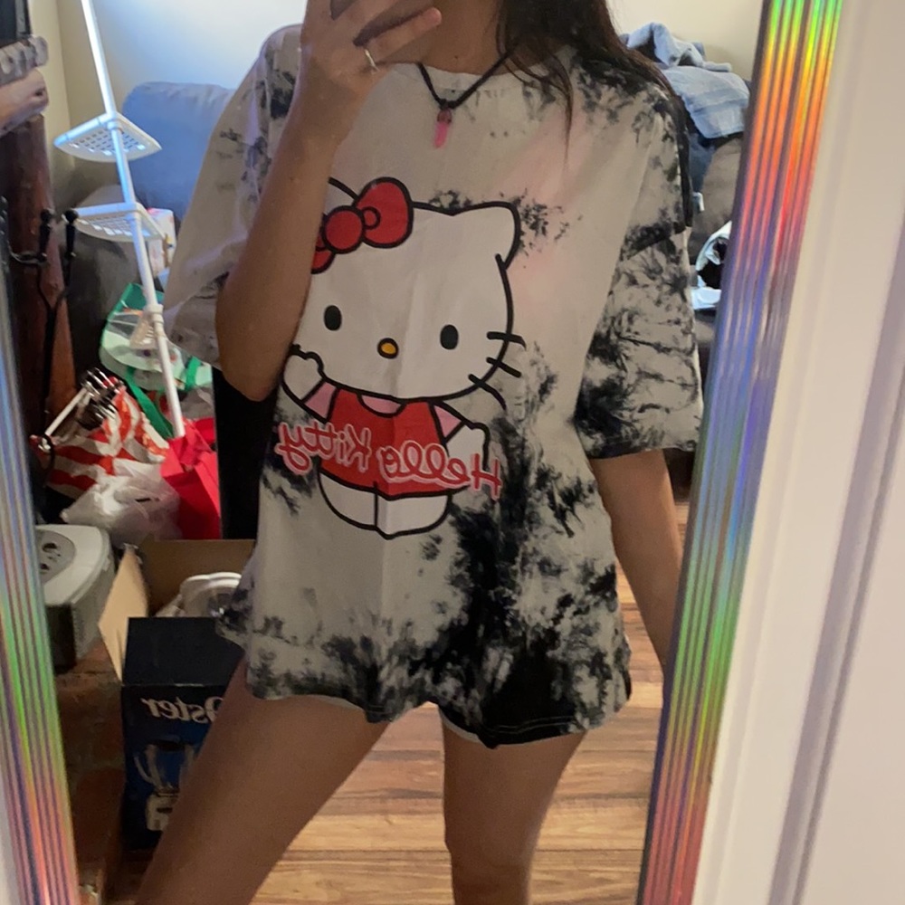 SHEIN X hello kitty and friends Tie dye Top